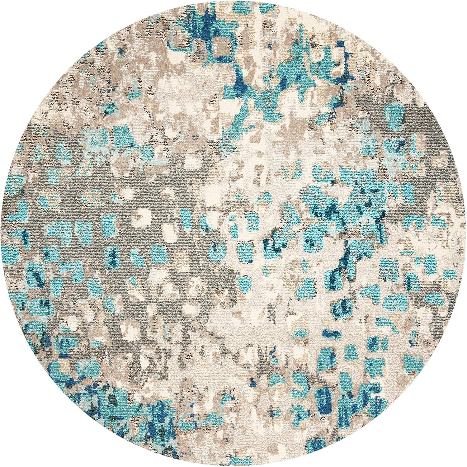 image:imageSAFAVIEH Madison Collection Area Rug 6 x 9 Grey amp Red Boho Abstract Distressed Design NonShedding amp Easy Care Ideal for High Traffic Areas in Living Room Bedroom MAD425RGreyBlue
