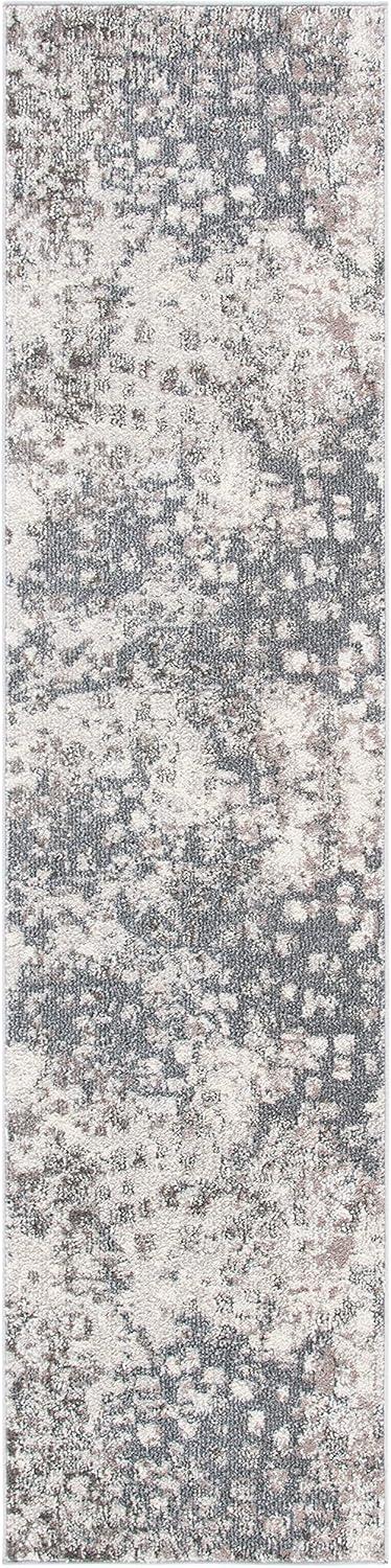 image:imageSAFAVIEH Madison Collection Area Rug 6 x 9 Grey amp Red Boho Abstract Distressed Design NonShedding amp Easy Care Ideal for High Traffic Areas in Living Room Bedroom MAD425RGreyBeige