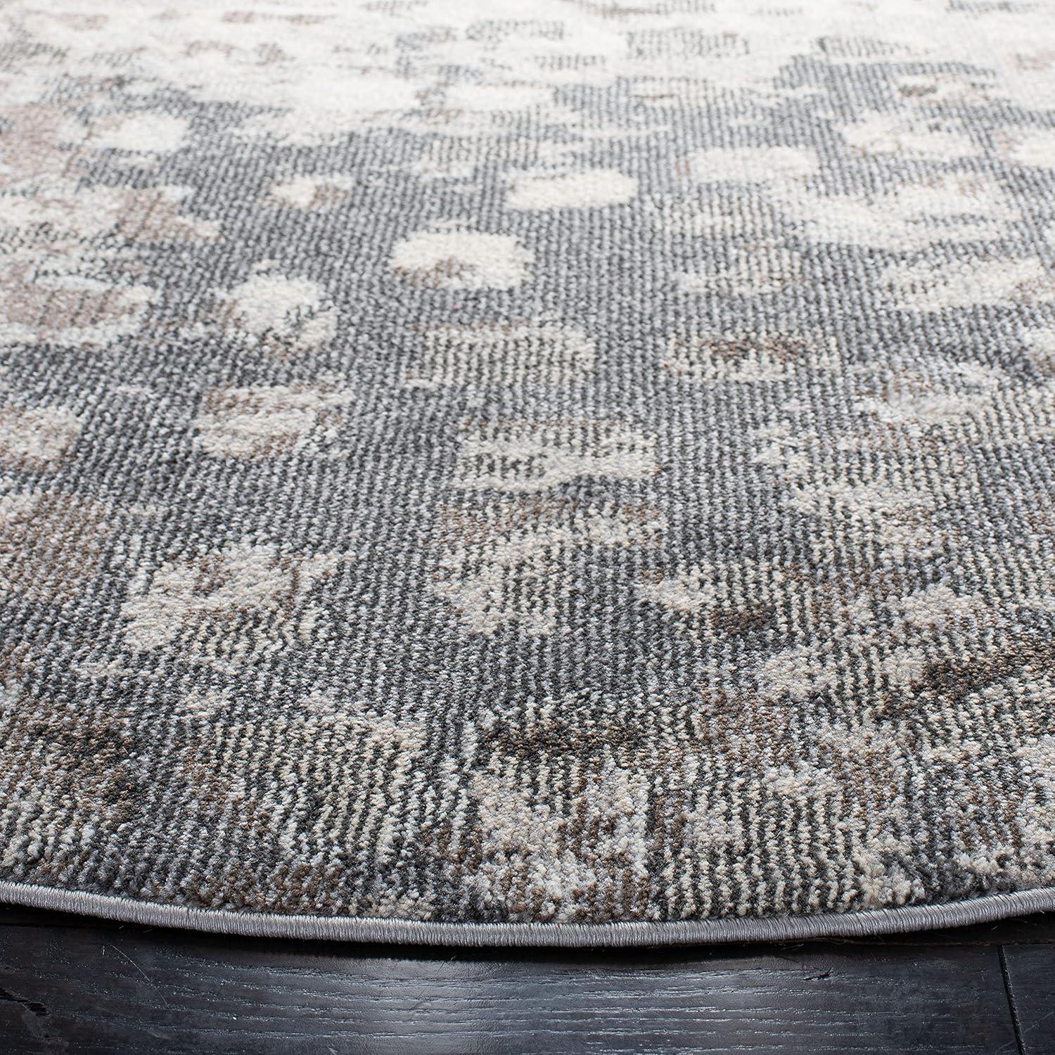 image:imageSAFAVIEH Madison Collection Area Rug 6 x 9 Grey amp Red Boho Abstract Distressed Design NonShedding amp Easy Care Ideal for High Traffic Areas in Living Room Bedroom MAD425RGreyBeige