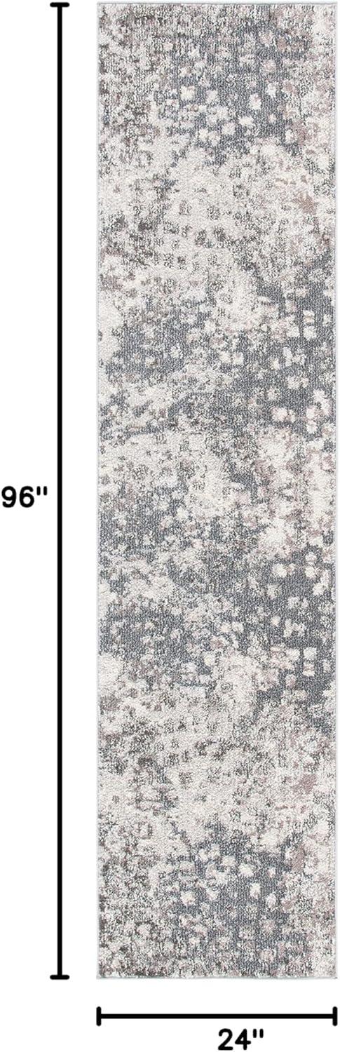 image:imageSAFAVIEH Madison Collection Area Rug 6 x 9 Grey amp Red Boho Abstract Distressed Design NonShedding amp Easy Care Ideal for High Traffic Areas in Living Room Bedroom MAD425RGreyBeige