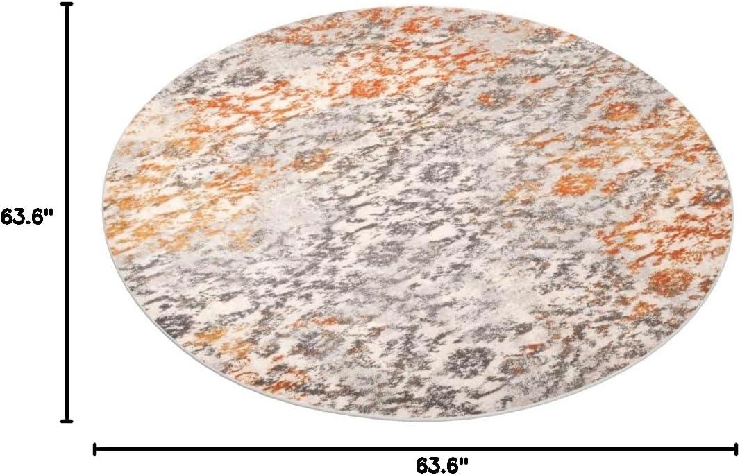 image:imageSAFAVIEH Madison Collection Area Rug 67 x 92 Cream amp Orange Boho Chic Distressed Design NonShedding amp Easy Care Ideal for High Traffic Areas in Living Room Bedroom MAD608KCreamOrange