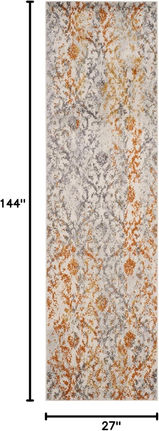 image:imageSAFAVIEH Madison Collection Area Rug 67 x 92 Cream amp Orange Boho Chic Distressed Design NonShedding amp Easy Care Ideal for High Traffic Areas in Living Room Bedroom MAD608KCreamOrange