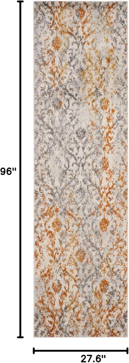 image:imageSAFAVIEH Madison Collection Area Rug 67 x 92 Cream amp Orange Boho Chic Distressed Design NonShedding amp Easy Care Ideal for High Traffic Areas in Living Room Bedroom MAD608KCreamOrange