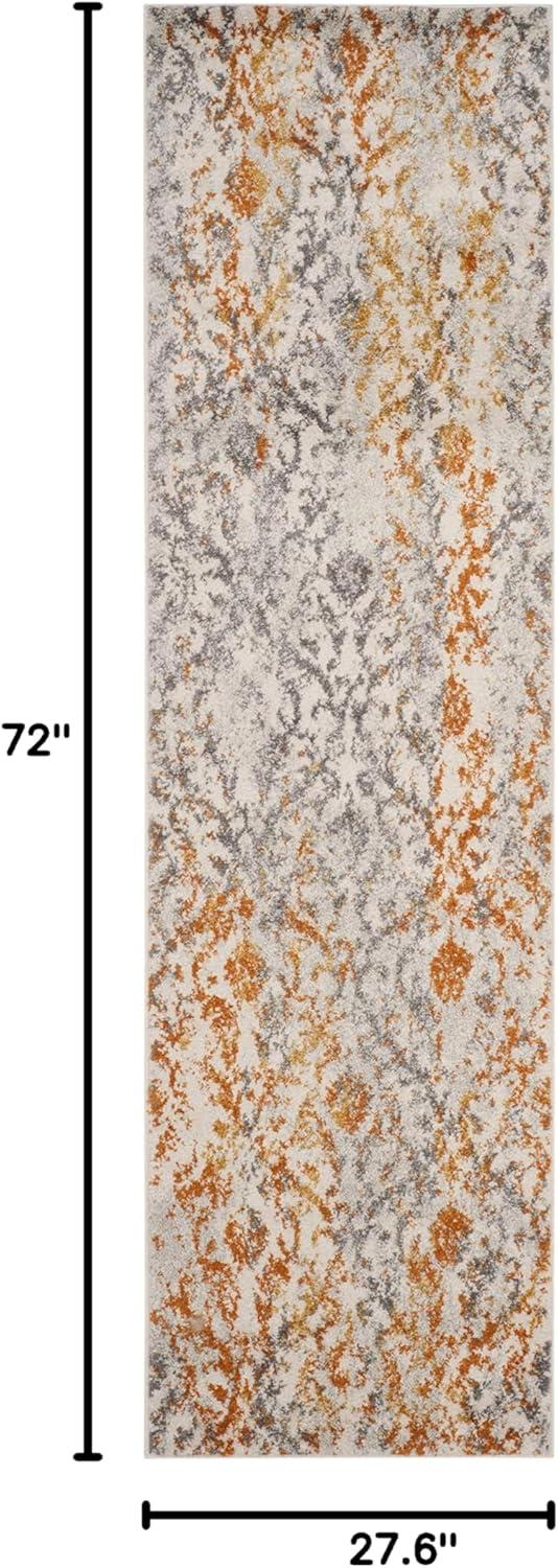 image:imageSAFAVIEH Madison Collection Area Rug 67 x 92 Cream amp Orange Boho Chic Distressed Design NonShedding amp Easy Care Ideal for High Traffic Areas in Living Room Bedroom MAD608KCreamOrange