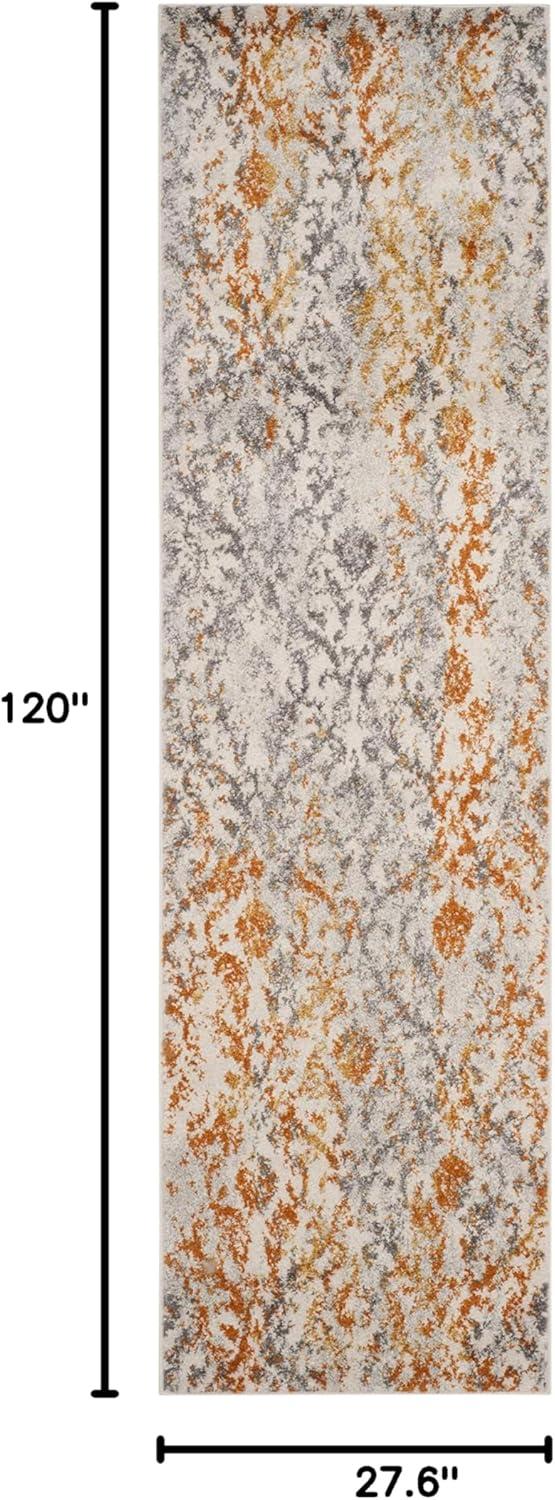 image:imageSAFAVIEH Madison Collection Area Rug 67 x 92 Cream amp Orange Boho Chic Distressed Design NonShedding amp Easy Care Ideal for High Traffic Areas in Living Room Bedroom MAD608KCreamOrange