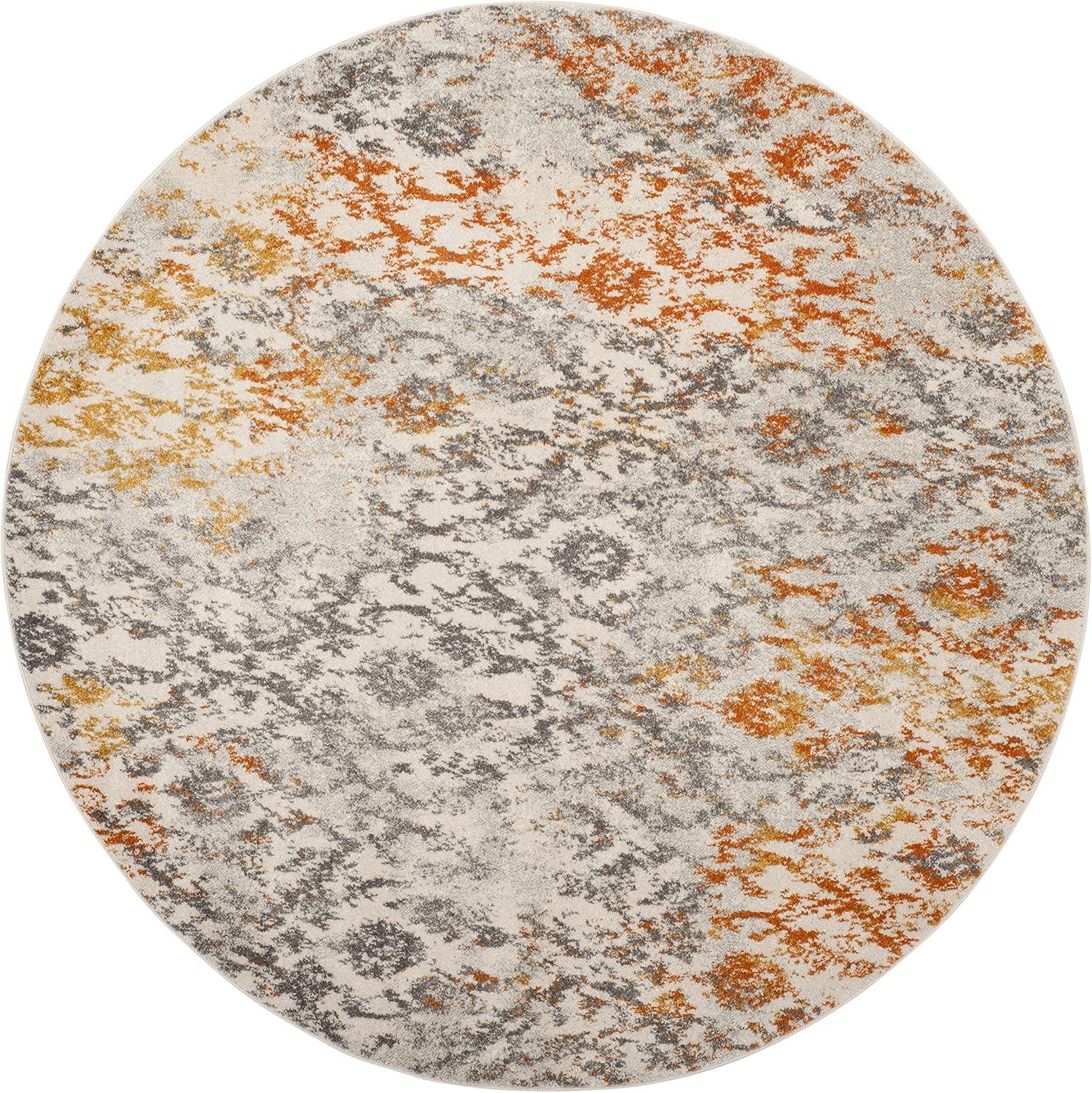 image:imageSAFAVIEH Madison Collection Area Rug 67 x 92 Cream amp Orange Boho Chic Distressed Design NonShedding amp Easy Care Ideal for High Traffic Areas in Living Room Bedroom MAD608KCreamOrange