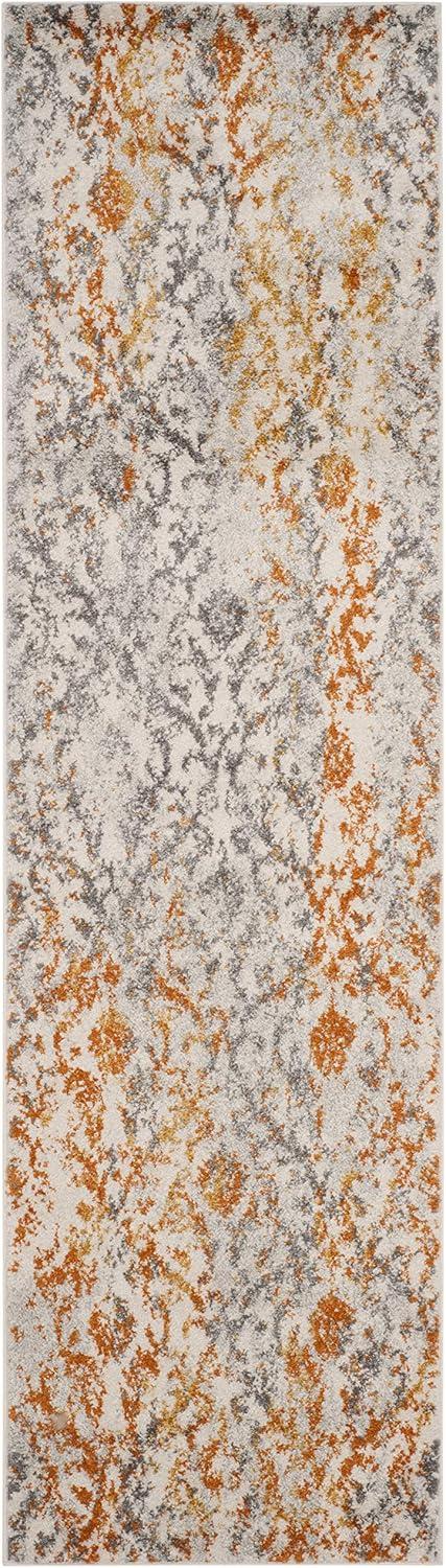 image:imageSAFAVIEH Madison Collection Area Rug 67 x 92 Cream amp Orange Boho Chic Distressed Design NonShedding amp Easy Care Ideal for High Traffic Areas in Living Room Bedroom MAD608KCreamOrange