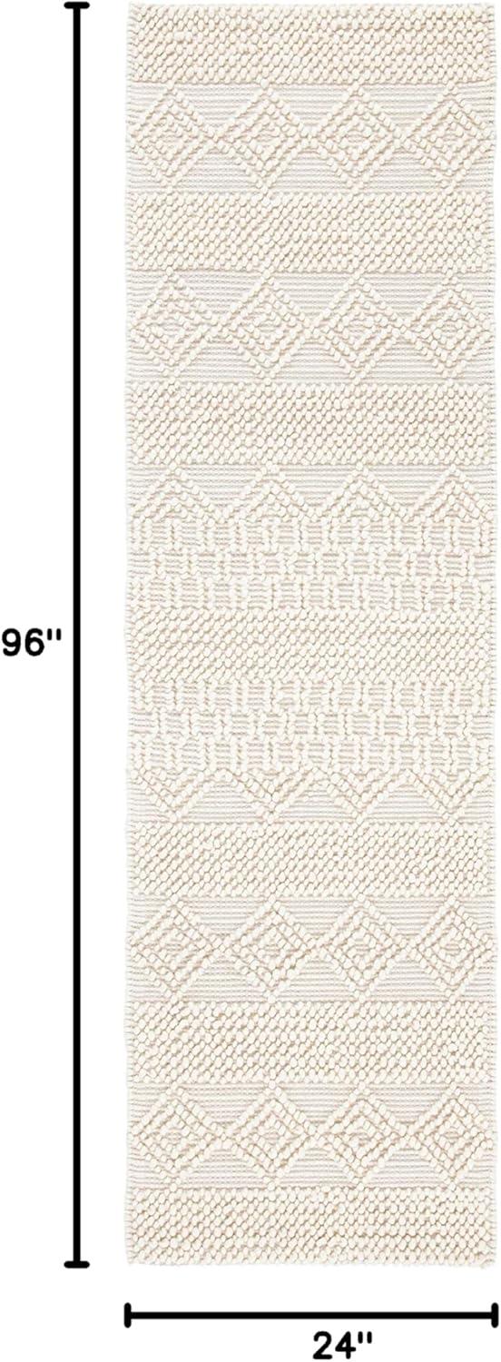 image:imageSAFAVIEH Natura Collection Accent Rug 4 x 6 Grey amp Ivory Handmade Moroccan Boho Tribal Wool amp Cotton Ideal for High Traffic Areas in Entryway Living Room Bedroom NAT102AIvory