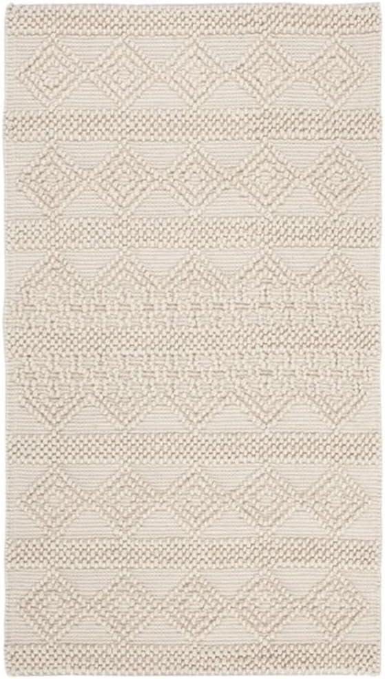 image:imageSAFAVIEH Natura Collection Accent Rug 4 x 6 Grey amp Ivory Handmade Moroccan Boho Tribal Wool amp Cotton Ideal for High Traffic Areas in Entryway Living Room Bedroom NAT102AIvory