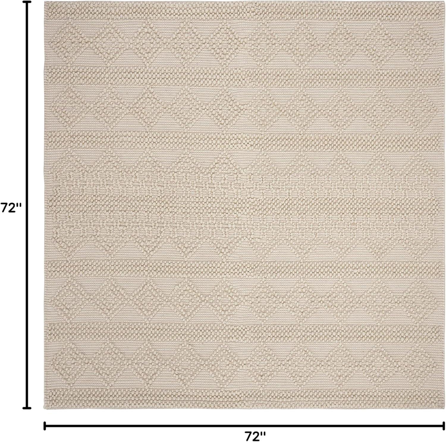 image:imageSAFAVIEH Natura Collection Accent Rug 4 x 6 Grey amp Ivory Handmade Moroccan Boho Tribal Wool amp Cotton Ideal for High Traffic Areas in Entryway Living Room Bedroom NAT102AIvory