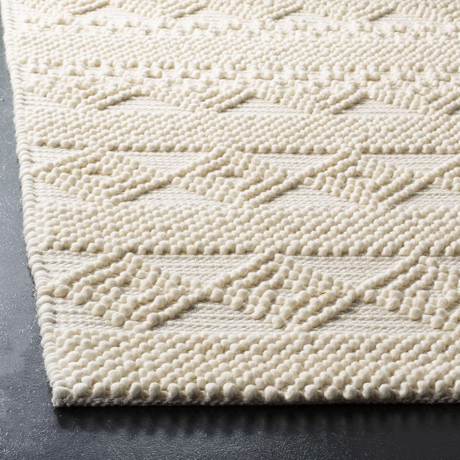 image:imageSAFAVIEH Natura Collection Accent Rug 4 x 6 Grey amp Ivory Handmade Moroccan Boho Tribal Wool amp Cotton Ideal for High Traffic Areas in Entryway Living Room Bedroom NAT102AIvory