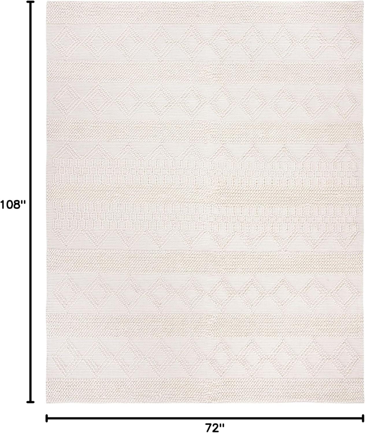 image:imageSAFAVIEH Natura Collection Accent Rug 4 x 6 Grey amp Ivory Handmade Moroccan Boho Tribal Wool amp Cotton Ideal for High Traffic Areas in Entryway Living Room Bedroom NAT102AIvory