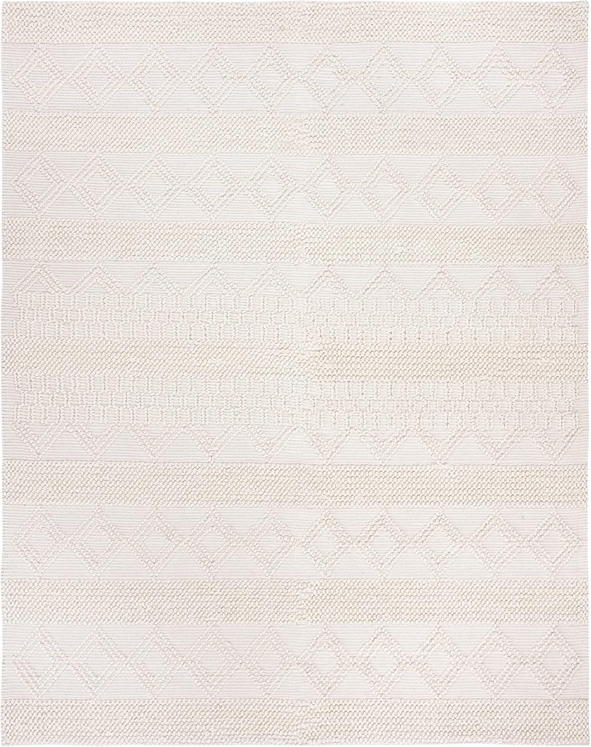 image:imageSAFAVIEH Natura Collection Accent Rug 4 x 6 Grey amp Ivory Handmade Moroccan Boho Tribal Wool amp Cotton Ideal for High Traffic Areas in Entryway Living Room Bedroom NAT102AIvory