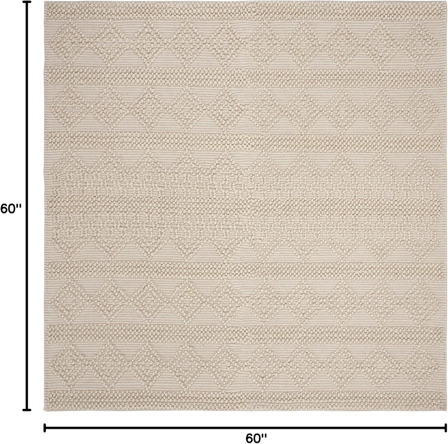 image:imageSAFAVIEH Natura Collection Accent Rug 4 x 6 Grey amp Ivory Handmade Moroccan Boho Tribal Wool amp Cotton Ideal for High Traffic Areas in Entryway Living Room Bedroom NAT102AIvory