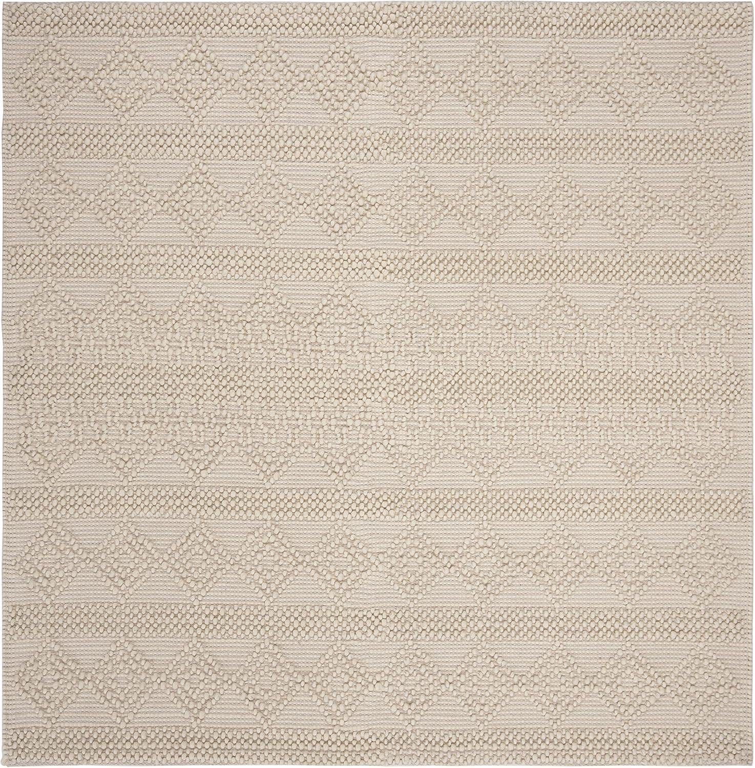 image:imageSAFAVIEH Natura Collection Accent Rug 4 x 6 Grey amp Ivory Handmade Moroccan Boho Tribal Wool amp Cotton Ideal for High Traffic Areas in Entryway Living Room Bedroom NAT102AIvory