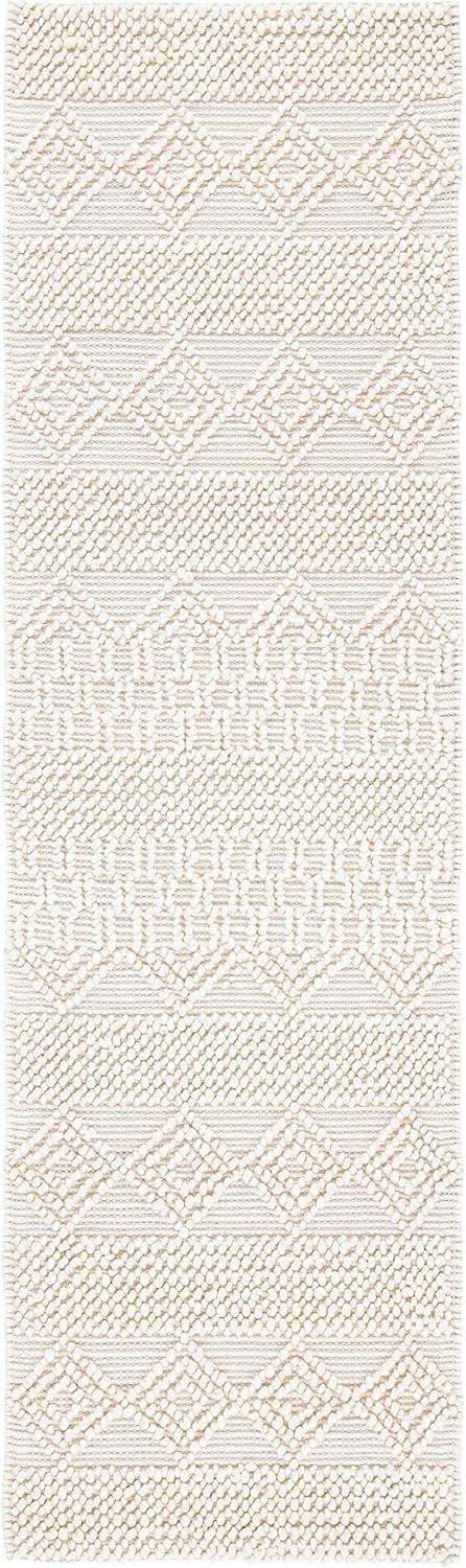 image:imageSAFAVIEH Natura Collection Accent Rug 4 x 6 Grey amp Ivory Handmade Moroccan Boho Tribal Wool amp Cotton Ideal for High Traffic Areas in Entryway Living Room Bedroom NAT102AIvory