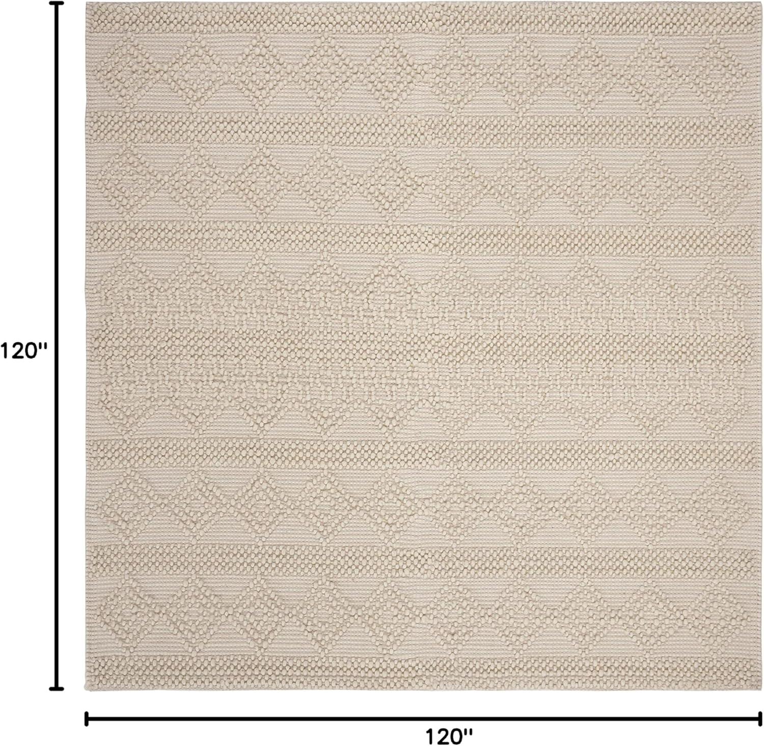 image:imageSAFAVIEH Natura Collection Accent Rug 4 x 6 Grey amp Ivory Handmade Moroccan Boho Tribal Wool amp Cotton Ideal for High Traffic Areas in Entryway Living Room Bedroom NAT102AIvory