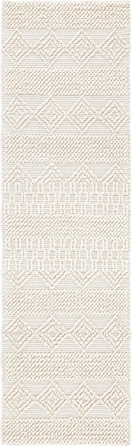 image:imageSAFAVIEH Natura Collection Accent Rug 4 x 6 Grey amp Ivory Handmade Moroccan Boho Tribal Wool amp Cotton Ideal for High Traffic Areas in Entryway Living Room Bedroom NAT102AIvory