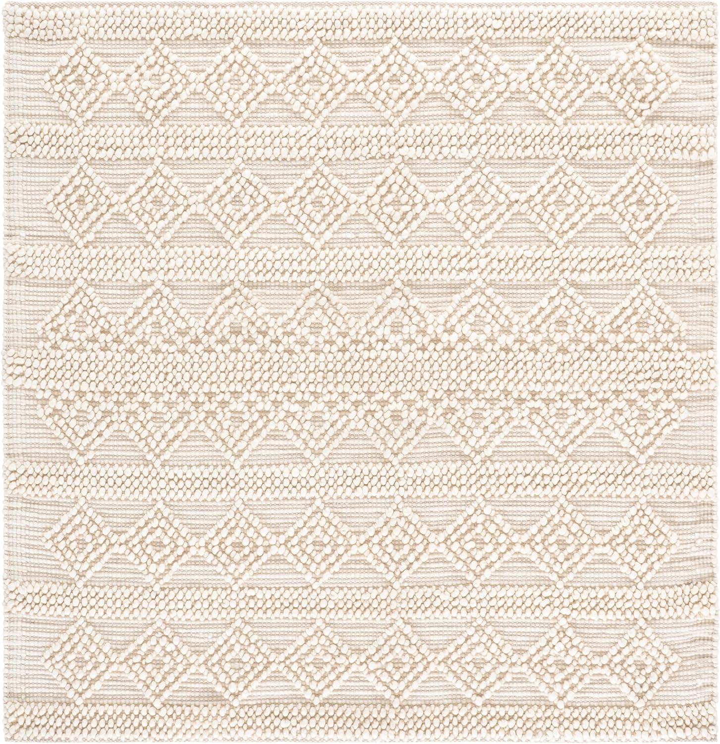 image:imageSAFAVIEH Natura Collection Accent Rug 4 x 6 Grey amp Ivory Handmade Moroccan Boho Tribal Wool amp Cotton Ideal for High Traffic Areas in Entryway Living Room Bedroom NAT102AIvory