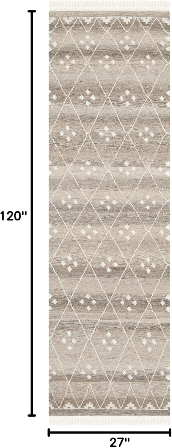 image:imageSAFAVIEH Natural Kilim Collection Area Rug 5 x 8 Natural amp Ivory Handmade Moroccan Boho Tribal Wool amp Viscose Ideal for High Traffic Areas in Living Room Bedroom NKM316BNaturalIvory