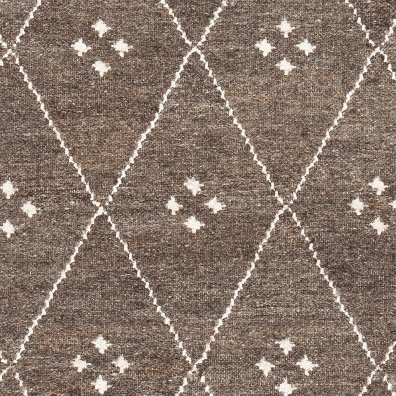 image:imageSAFAVIEH Natural Kilim Collection Area Rug 5 x 8 Natural amp Ivory Handmade Moroccan Boho Tribal Wool amp Viscose Ideal for High Traffic Areas in Living Room Bedroom NKM316BBrownIvory