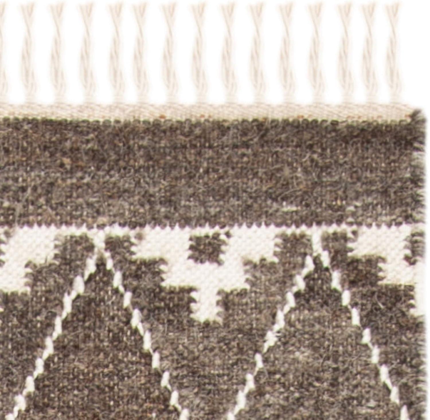 image:imageSAFAVIEH Natural Kilim Collection Area Rug 5 x 8 Natural amp Ivory Handmade Moroccan Boho Tribal Wool amp Viscose Ideal for High Traffic Areas in Living Room Bedroom NKM316BBrownIvory