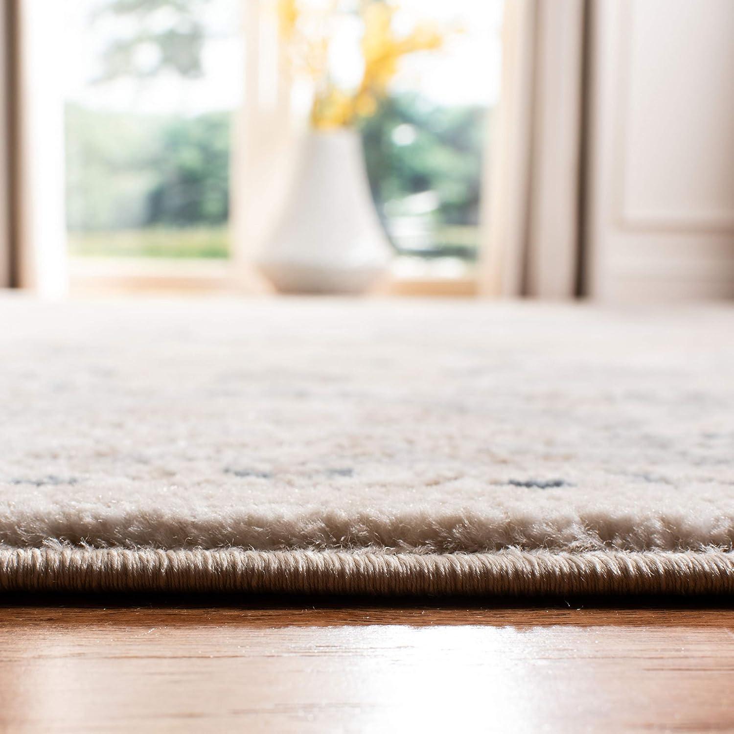 image:imageSAFAVIEH Oregon Collection Area Rug 8 x 10 Beige amp Grey Oriental Distressed Design NonShedding amp Easy Care Ideal for High Traffic Areas in Living Room Bedroom ORE898BBeigeGrey