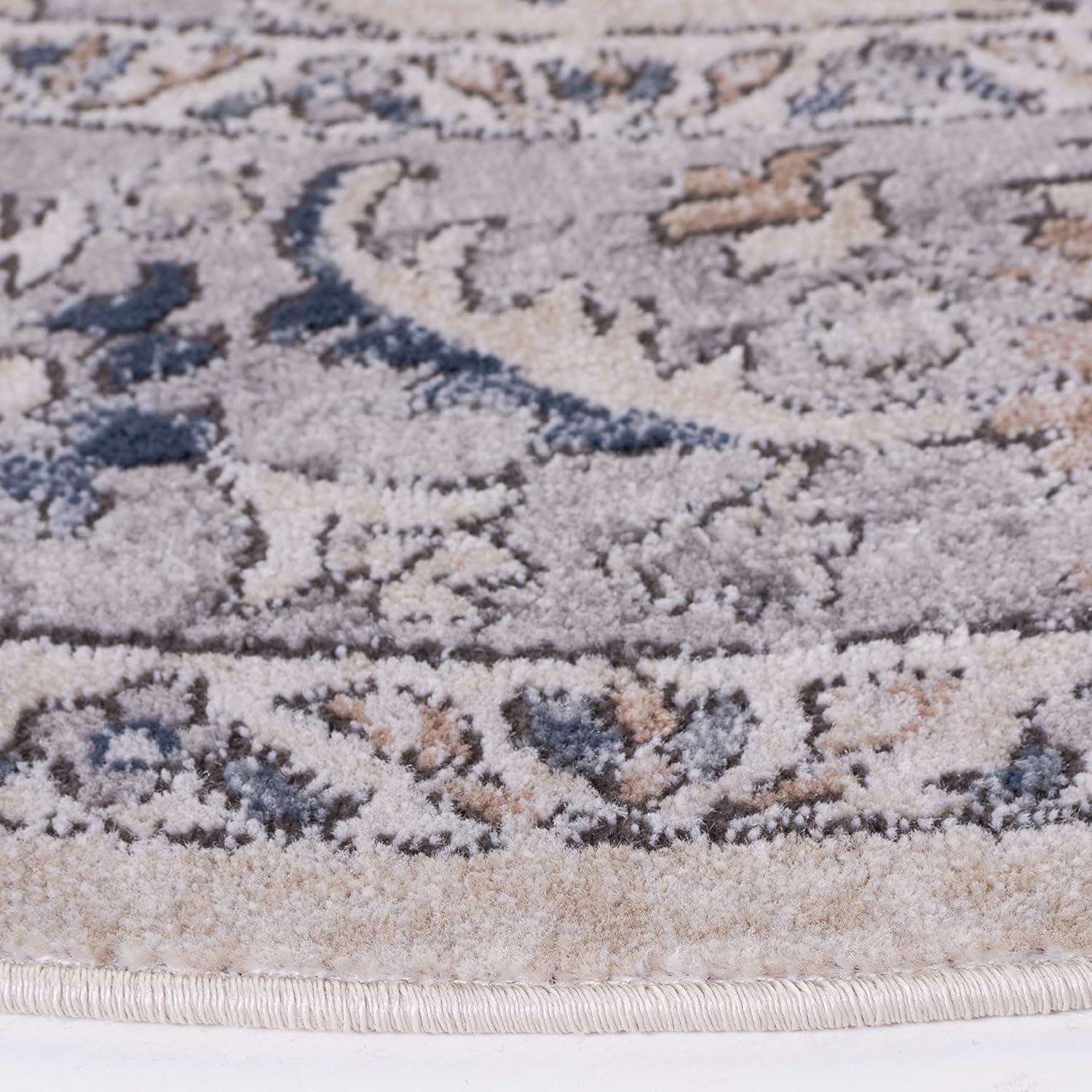 image:imageSAFAVIEH Oregon Collection Area Rug 8 x 10 Beige amp Grey Oriental Distressed Design NonShedding amp Easy Care Ideal for High Traffic Areas in Living Room Bedroom ORE898BBeigeGrey