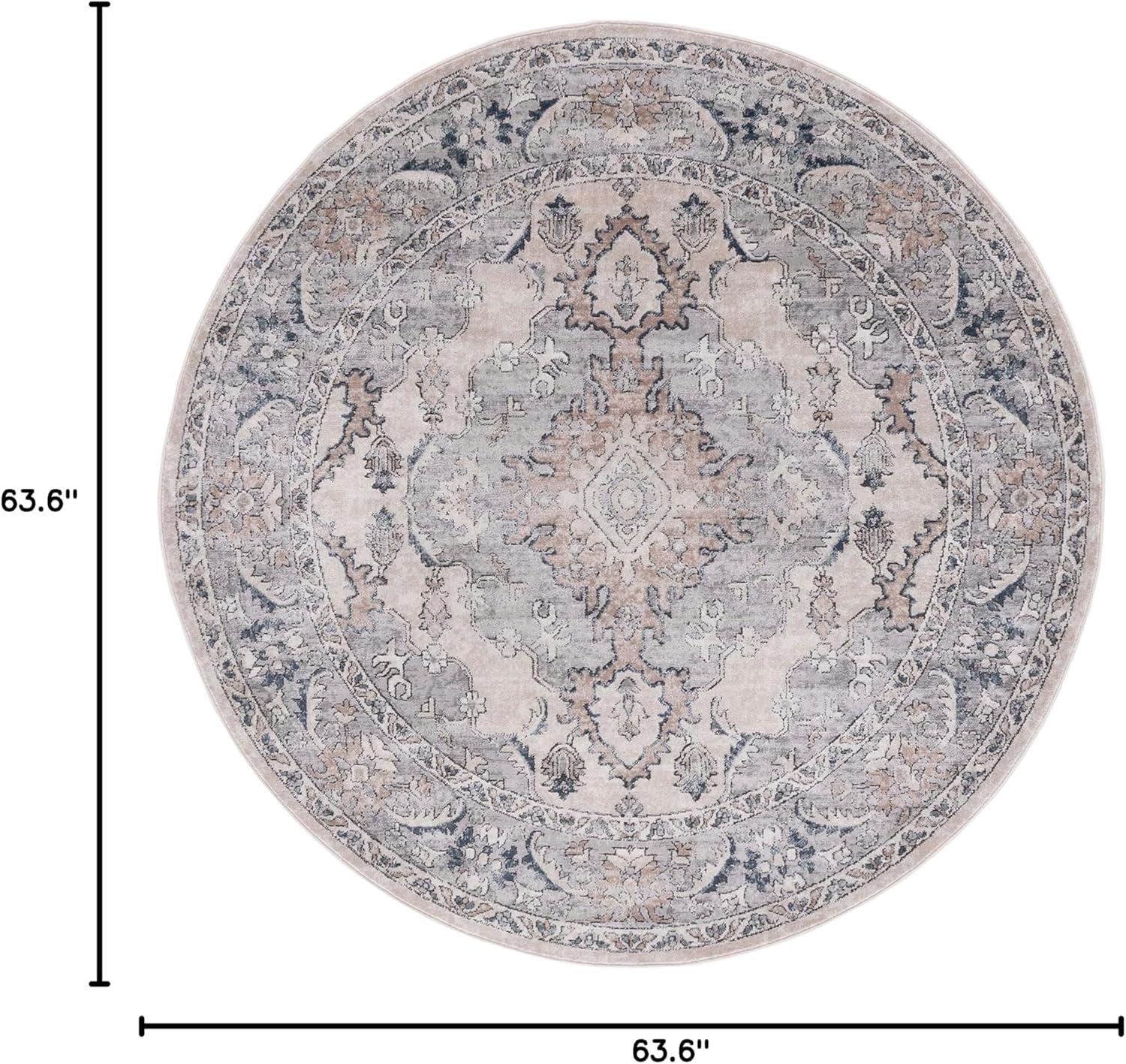 image:imageSAFAVIEH Oregon Collection Area Rug 8 x 10 Beige amp Grey Oriental Distressed Design NonShedding amp Easy Care Ideal for High Traffic Areas in Living Room Bedroom ORE898BBeigeGrey