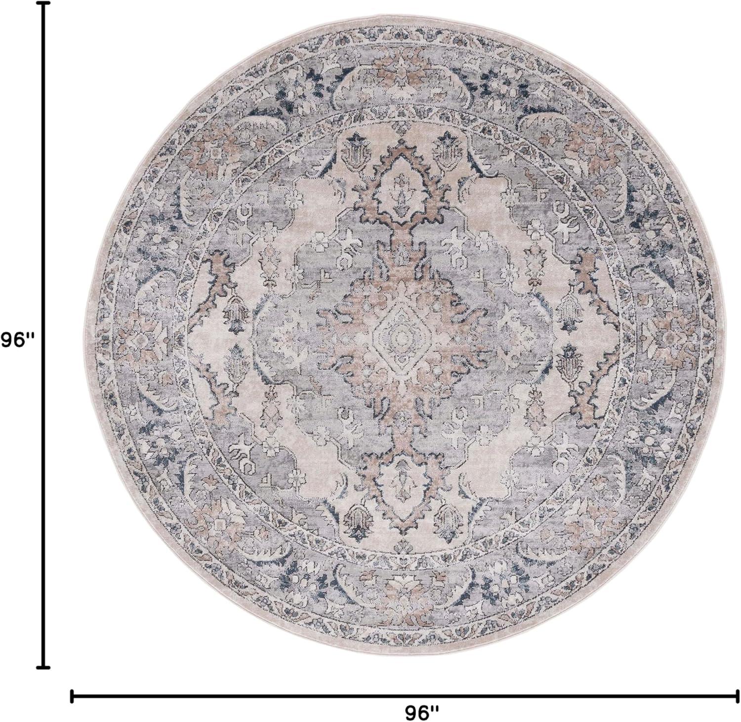 image:imageSAFAVIEH Oregon Collection Area Rug 8 x 10 Beige amp Grey Oriental Distressed Design NonShedding amp Easy Care Ideal for High Traffic Areas in Living Room Bedroom ORE898BBeigeGrey