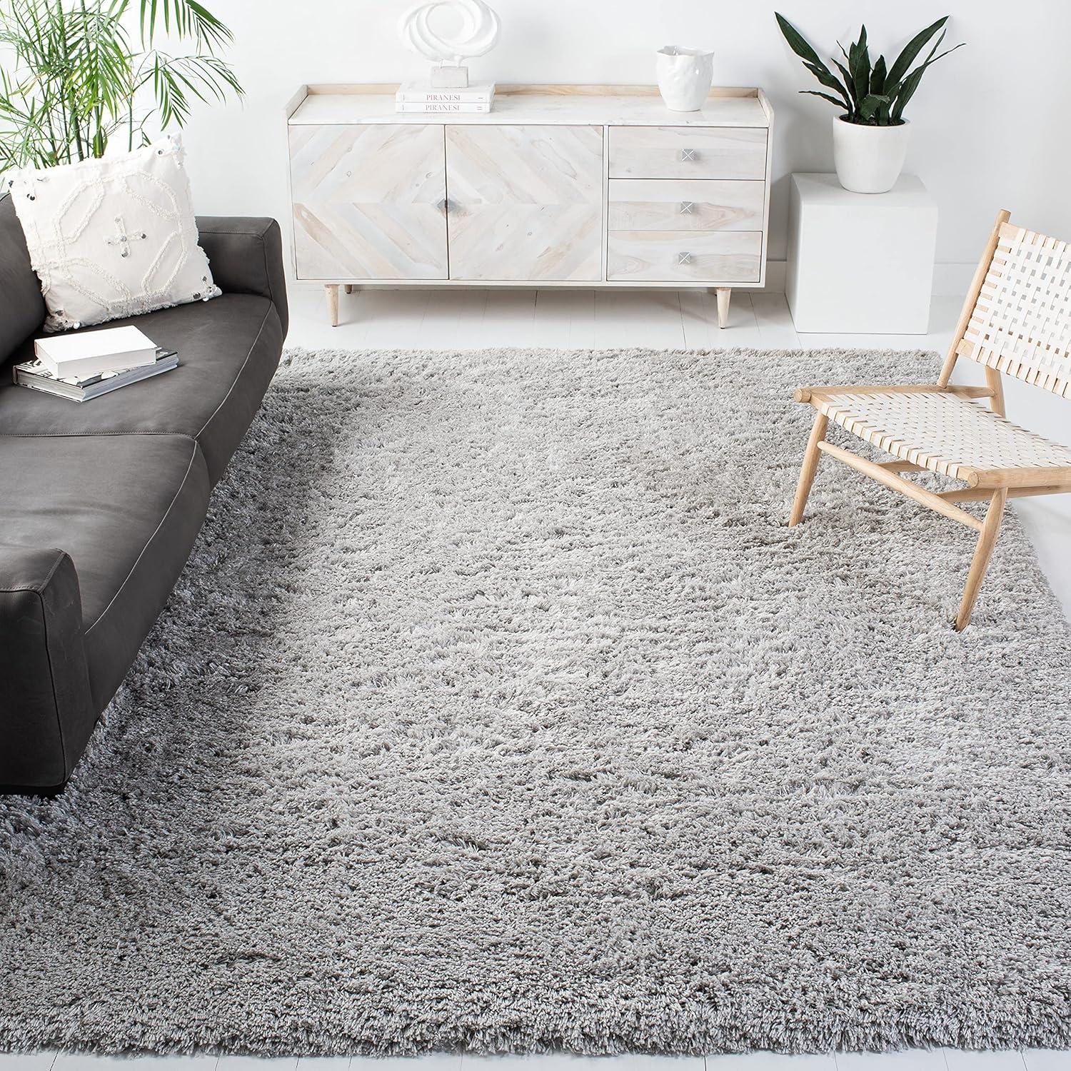 image:imageSAFAVIEH Polar Shag Collection Area Rug 51 x 76 Light Turquoise Solid Glam Design NonShedding amp Easy Care 3inch Thick Ideal for High Traffic Areas in Living Room Bedroom PSG800TSilver