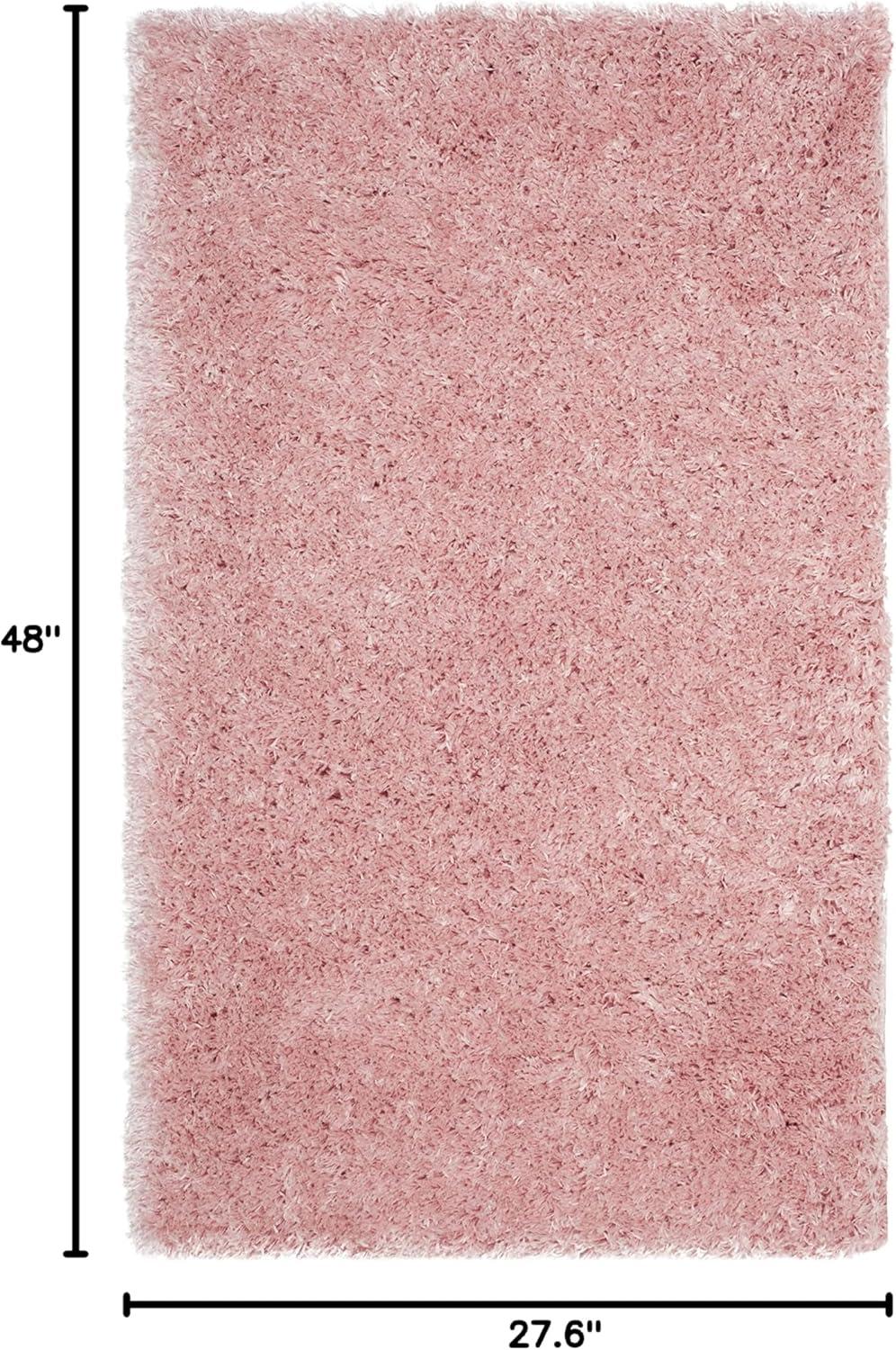 image:imageSAFAVIEH Polar Shag Collection Area Rug 51 x 76 Light Turquoise Solid Glam Design NonShedding amp Easy Care 3inch Thick Ideal for High Traffic Areas in Living Room Bedroom PSG800TLight Pink