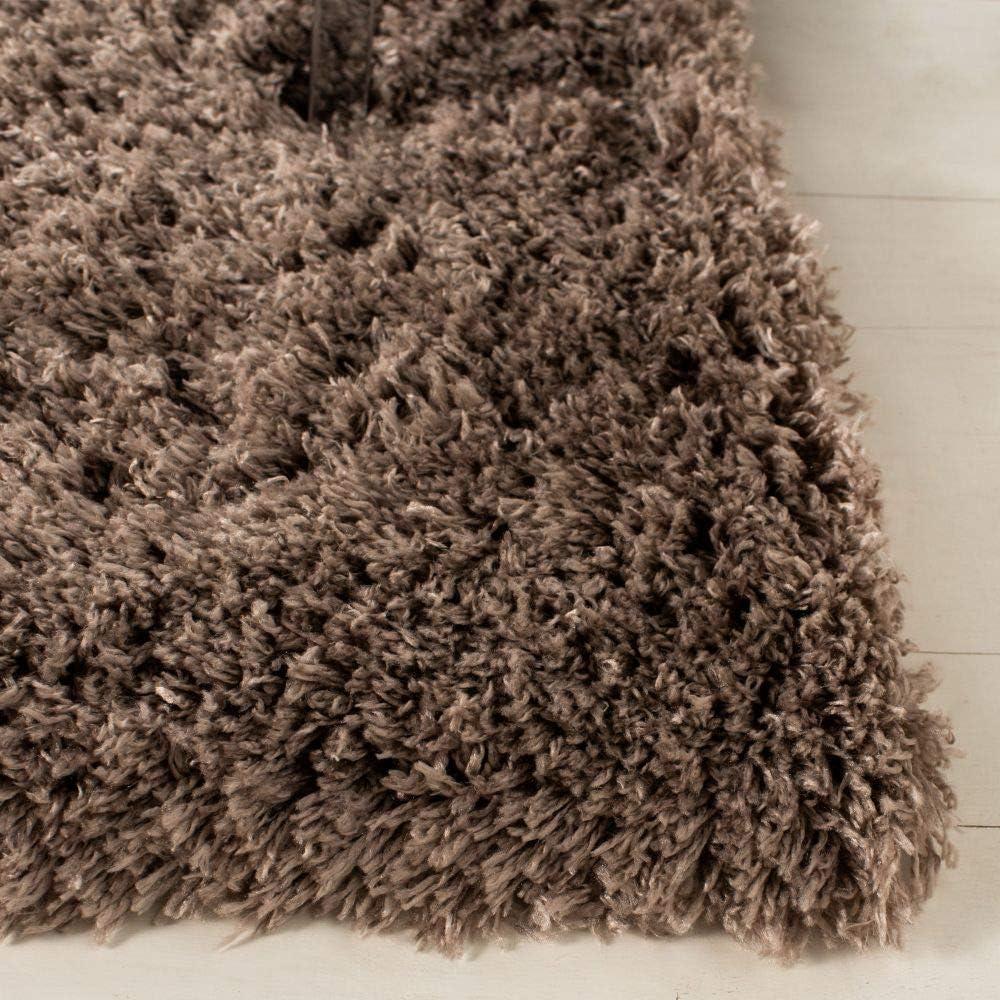 image:imageSAFAVIEH Polar Shag Collection Area Rug 51 x 76 Light Turquoise Solid Glam Design NonShedding amp Easy Care 3inch Thick Ideal for High Traffic Areas in Living Room Bedroom PSG800TMushroom