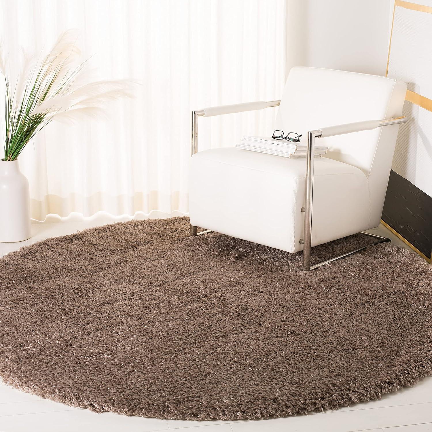 image:imageSAFAVIEH Polar Shag Collection Area Rug 51 x 76 Light Turquoise Solid Glam Design NonShedding amp Easy Care 3inch Thick Ideal for High Traffic Areas in Living Room Bedroom PSG800TMushroom