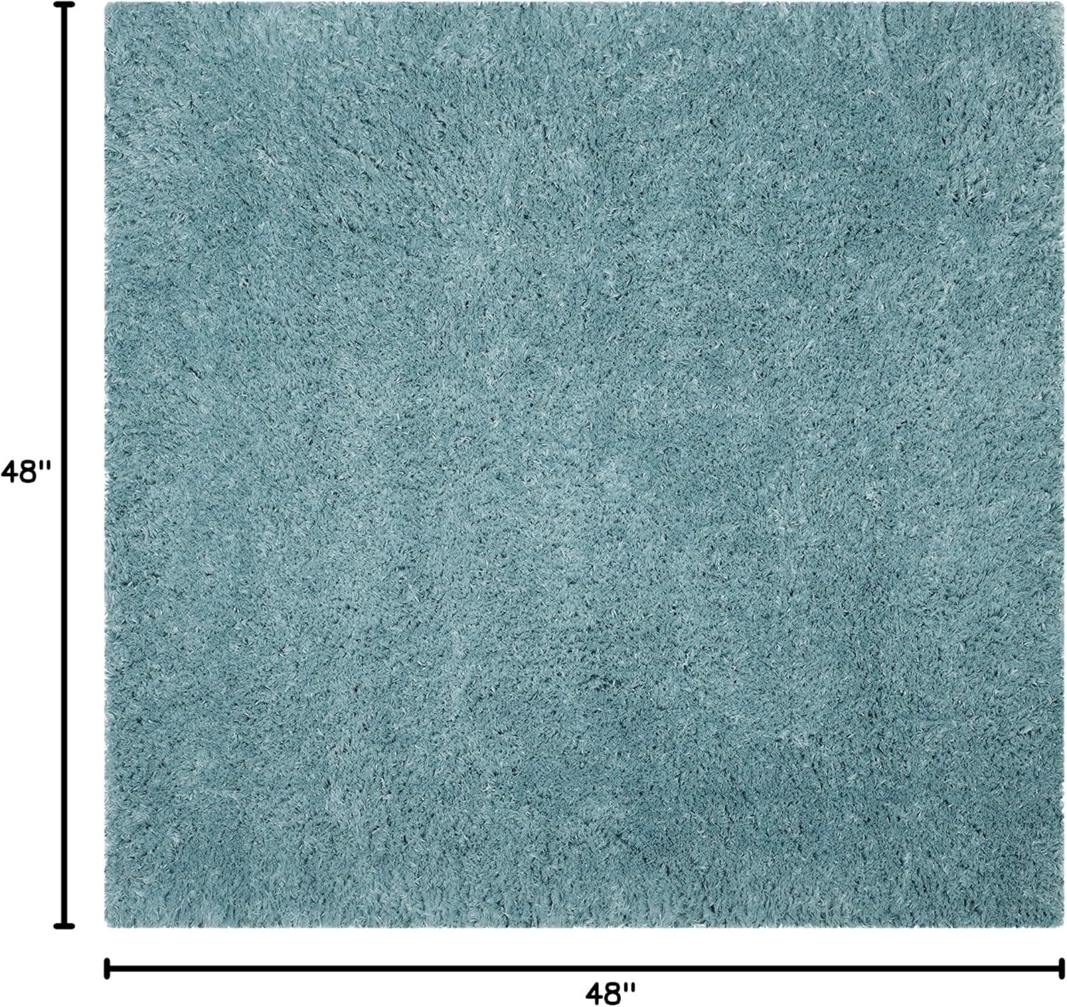 image:imageSAFAVIEH Polar Shag Collection Area Rug 51 x 76 Light Turquoise Solid Glam Design NonShedding amp Easy Care 3inch Thick Ideal for High Traffic Areas in Living Room Bedroom PSG800TLight Turquoise
