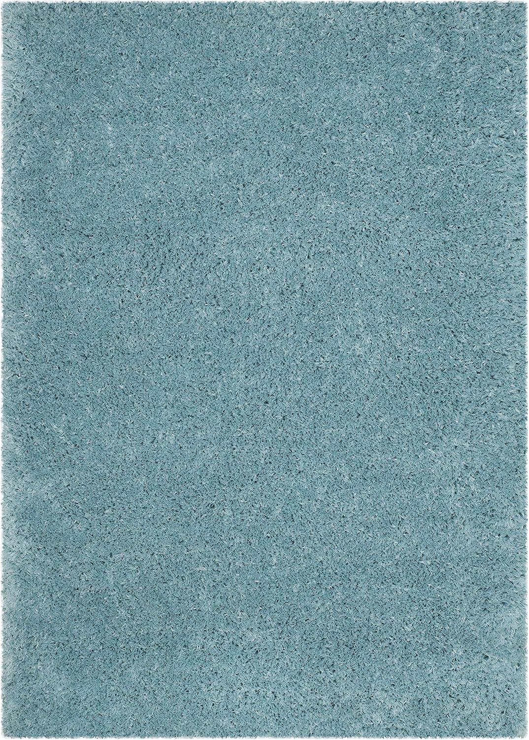 image:imageSAFAVIEH Polar Shag Collection Area Rug 51 x 76 Light Turquoise Solid Glam Design NonShedding amp Easy Care 3inch Thick Ideal for High Traffic Areas in Living Room Bedroom PSG800TLight Turquoise