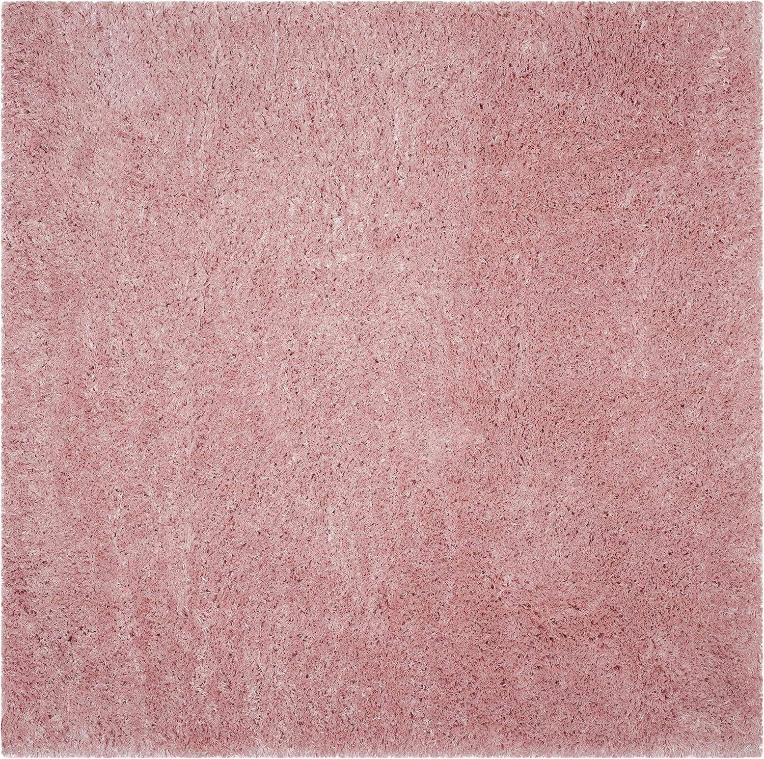 image:imageSAFAVIEH Polar Shag Collection Area Rug 51 x 76 Light Turquoise Solid Glam Design NonShedding amp Easy Care 3inch Thick Ideal for High Traffic Areas in Living Room Bedroom PSG800TLight Pink