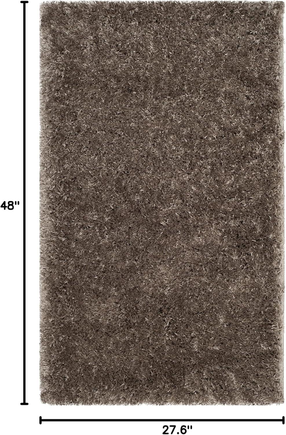 image:imageSAFAVIEH Polar Shag Collection Area Rug 51 x 76 Light Turquoise Solid Glam Design NonShedding amp Easy Care 3inch Thick Ideal for High Traffic Areas in Living Room Bedroom PSG800TMushroom