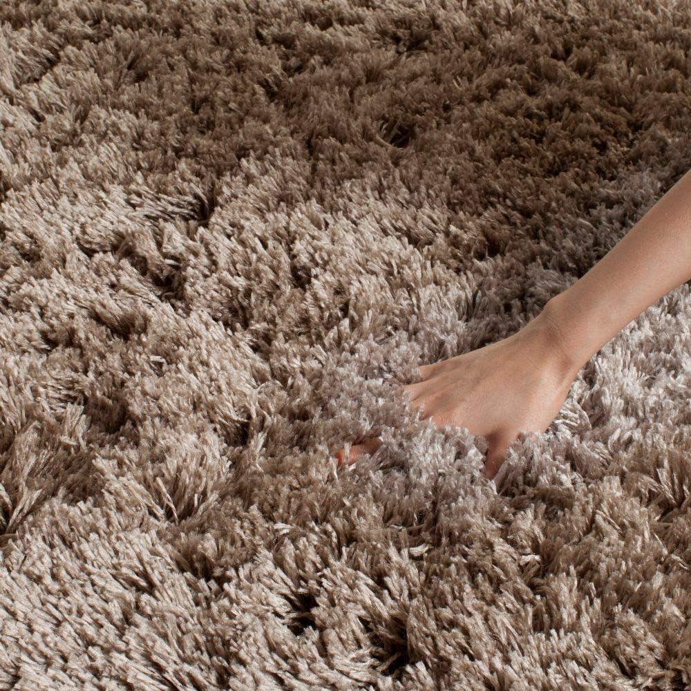 image:imageSAFAVIEH Polar Shag Collection Area Rug 51 x 76 Light Turquoise Solid Glam Design NonShedding amp Easy Care 3inch Thick Ideal for High Traffic Areas in Living Room Bedroom PSG800TMushroom