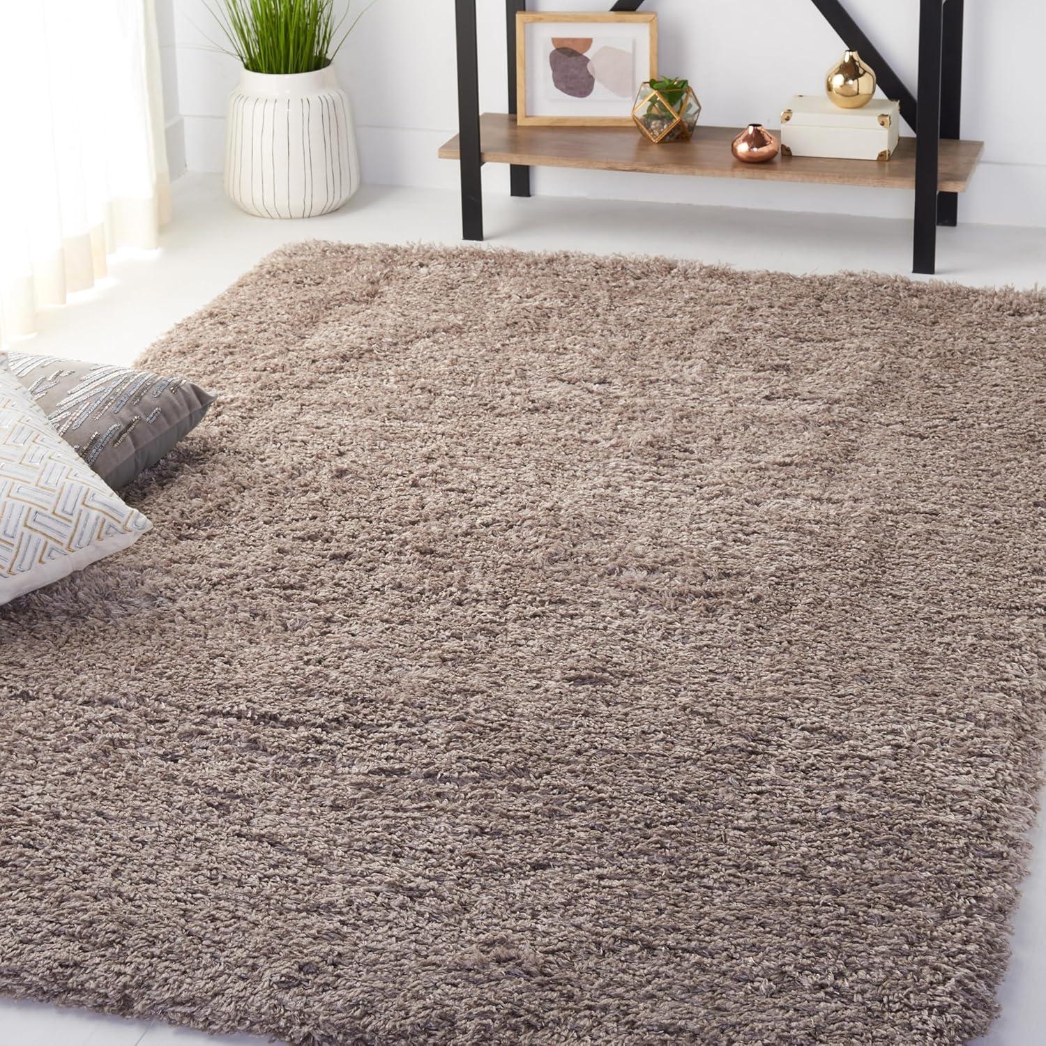 image:imageSAFAVIEH Polar Shag Collection Area Rug 51 x 76 Light Turquoise Solid Glam Design NonShedding amp Easy Care 3inch Thick Ideal for High Traffic Areas in Living Room Bedroom PSG800TMushroom