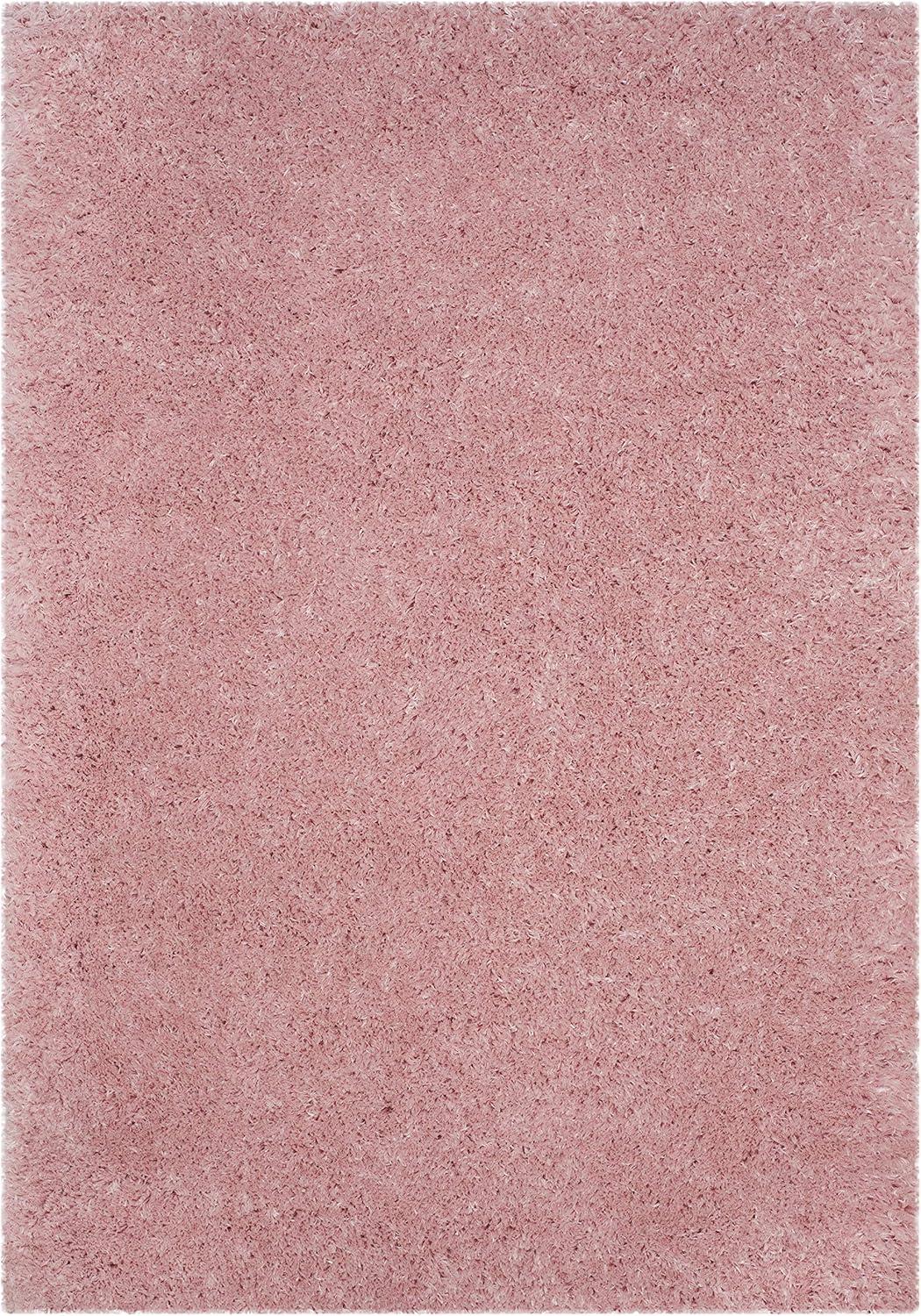 image:imageSAFAVIEH Polar Shag Collection Area Rug 51 x 76 Light Turquoise Solid Glam Design NonShedding amp Easy Care 3inch Thick Ideal for High Traffic Areas in Living Room Bedroom PSG800TLight Pink