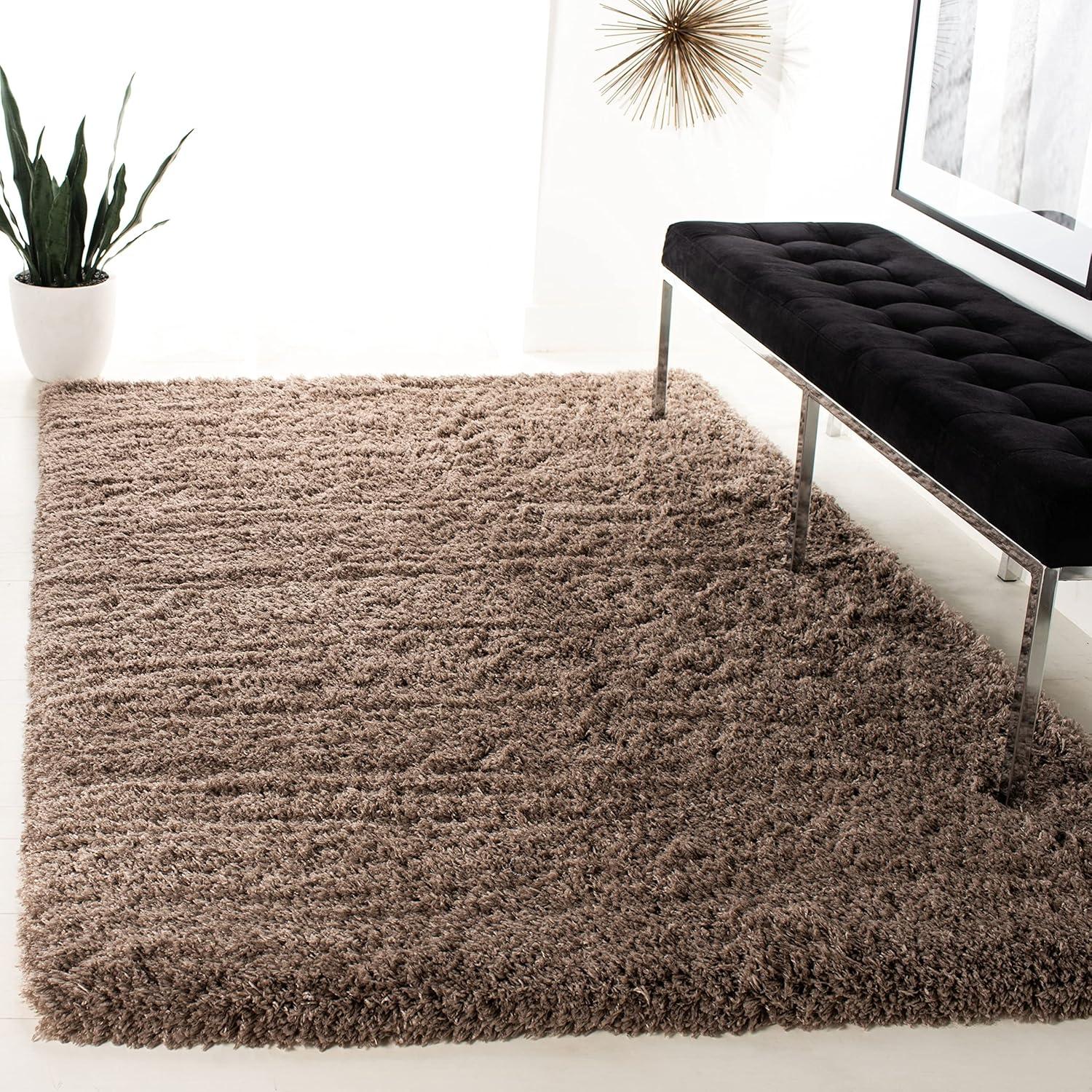 image:imageSAFAVIEH Polar Shag Collection Area Rug 51 x 76 Light Turquoise Solid Glam Design NonShedding amp Easy Care 3inch Thick Ideal for High Traffic Areas in Living Room Bedroom PSG800TLight Pink