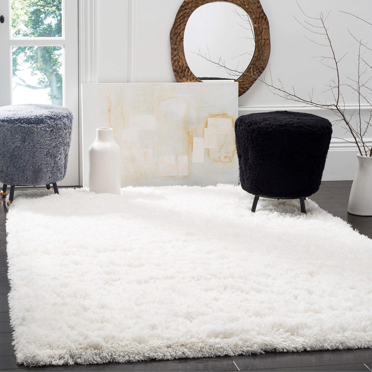 image:imageSAFAVIEH Polar Shag Collection Area Rug 51 x 76 Light Turquoise Solid Glam Design NonShedding amp Easy Care 3inch Thick Ideal for High Traffic Areas in Living Room Bedroom PSG800TLight Turquoise