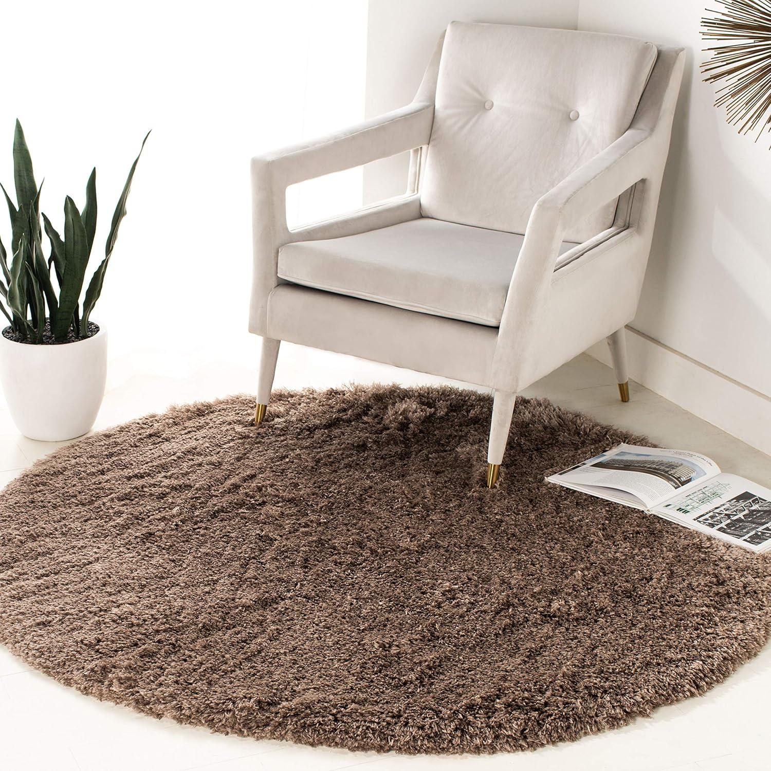 image:imageSAFAVIEH Polar Shag Collection Area Rug 51 x 76 Light Turquoise Solid Glam Design NonShedding amp Easy Care 3inch Thick Ideal for High Traffic Areas in Living Room Bedroom PSG800TMushroom