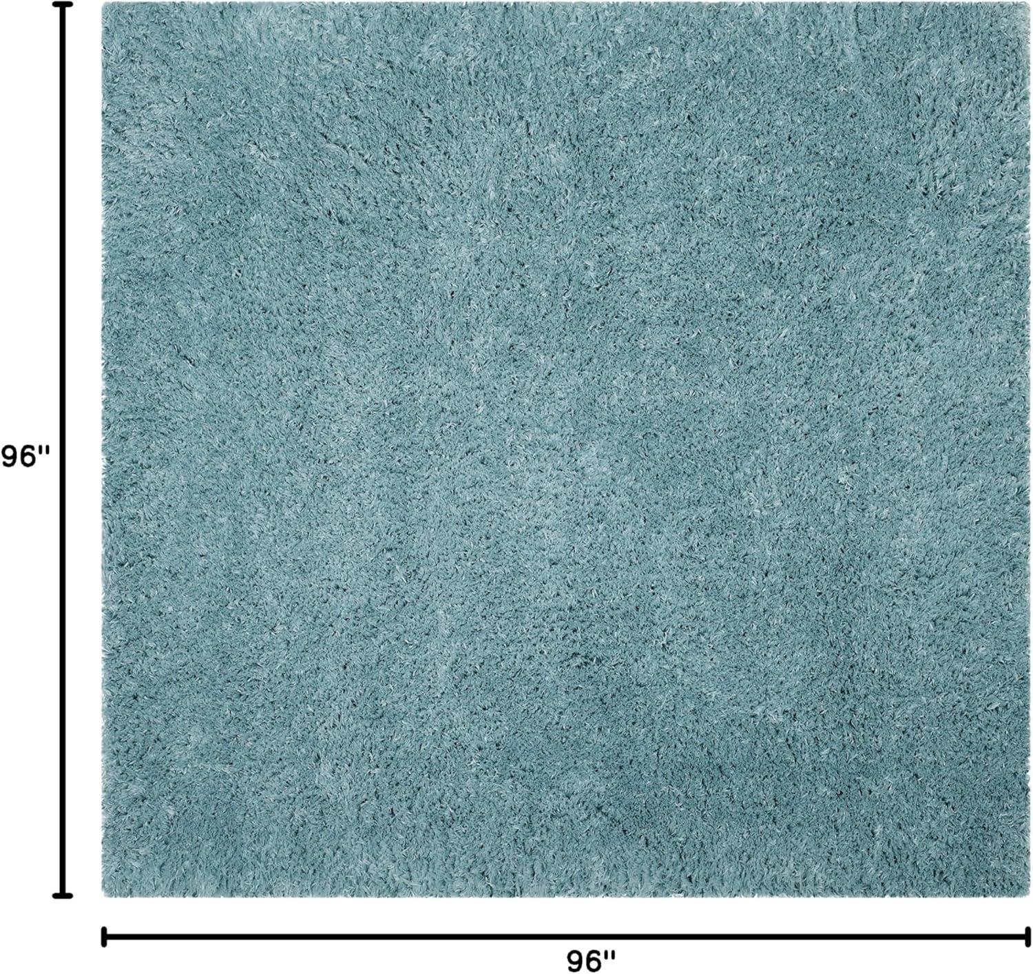 image:imageSAFAVIEH Polar Shag Collection Area Rug 51 x 76 Light Turquoise Solid Glam Design NonShedding amp Easy Care 3inch Thick Ideal for High Traffic Areas in Living Room Bedroom PSG800TLight Turquoise