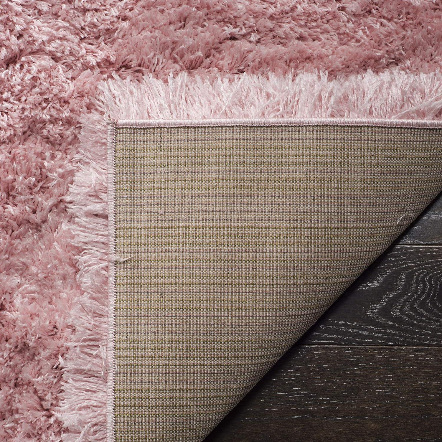 image:imageSAFAVIEH Polar Shag Collection Area Rug 51 x 76 Light Turquoise Solid Glam Design NonShedding amp Easy Care 3inch Thick Ideal for High Traffic Areas in Living Room Bedroom PSG800TLight Pink