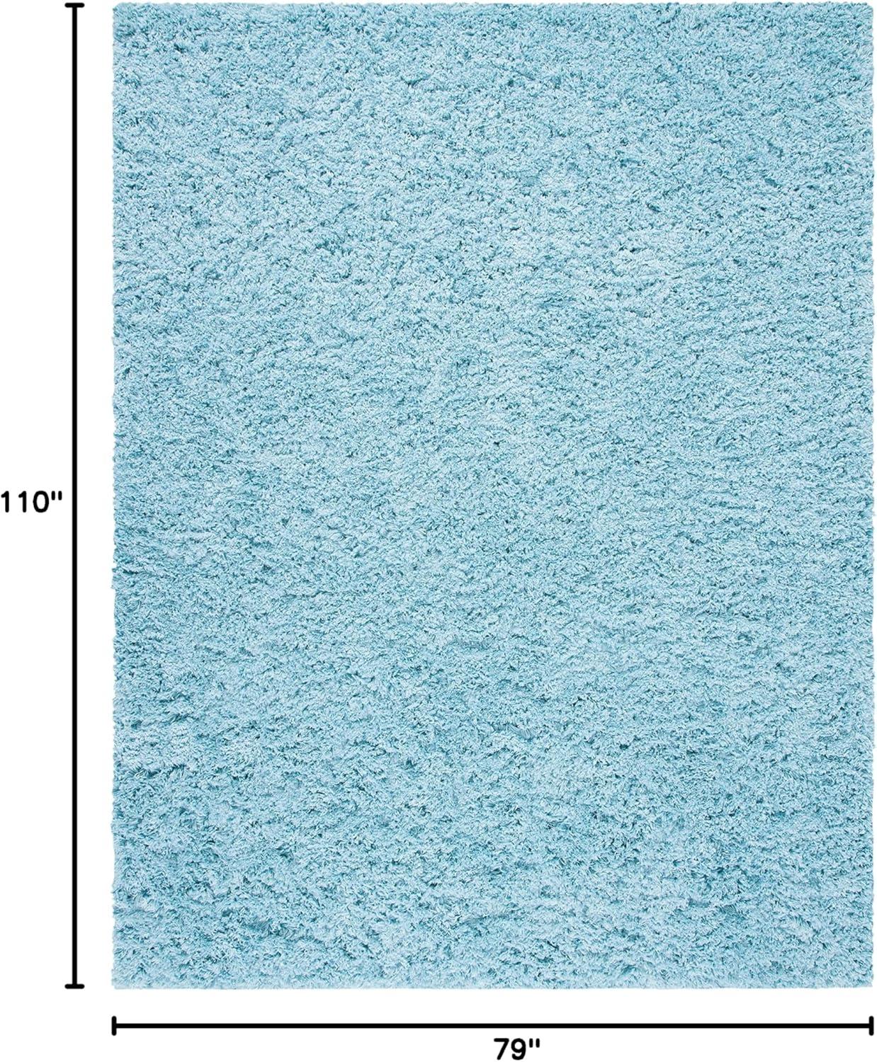 image:imageSAFAVIEH Polar Shag Collection Area Rug 51 x 76 Light Turquoise Solid Glam Design NonShedding amp Easy Care 3inch Thick Ideal for High Traffic Areas in Living Room Bedroom PSG800TLight Turquoise
