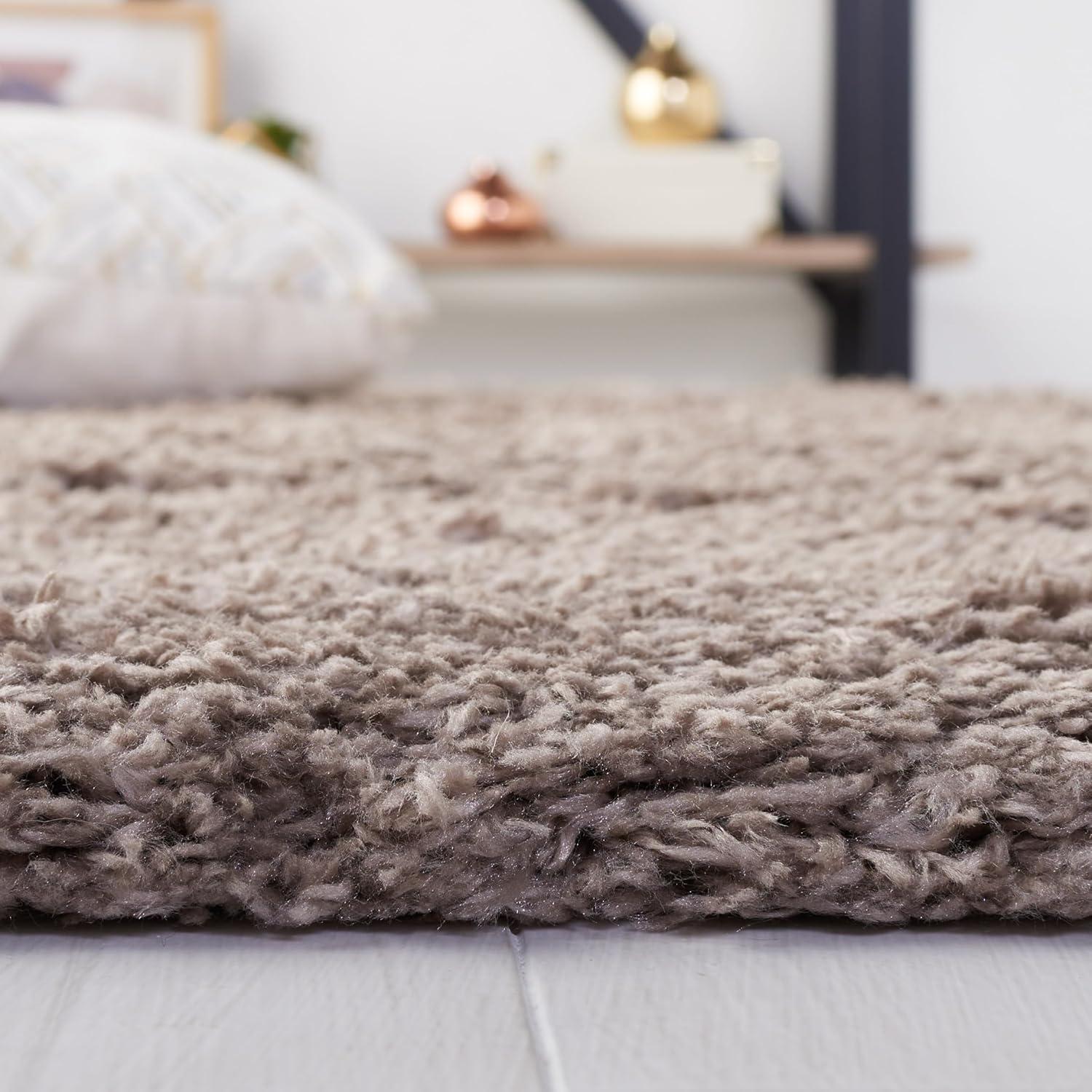 image:imageSAFAVIEH Polar Shag Collection Area Rug 51 x 76 Light Turquoise Solid Glam Design NonShedding amp Easy Care 3inch Thick Ideal for High Traffic Areas in Living Room Bedroom PSG800TMushroom