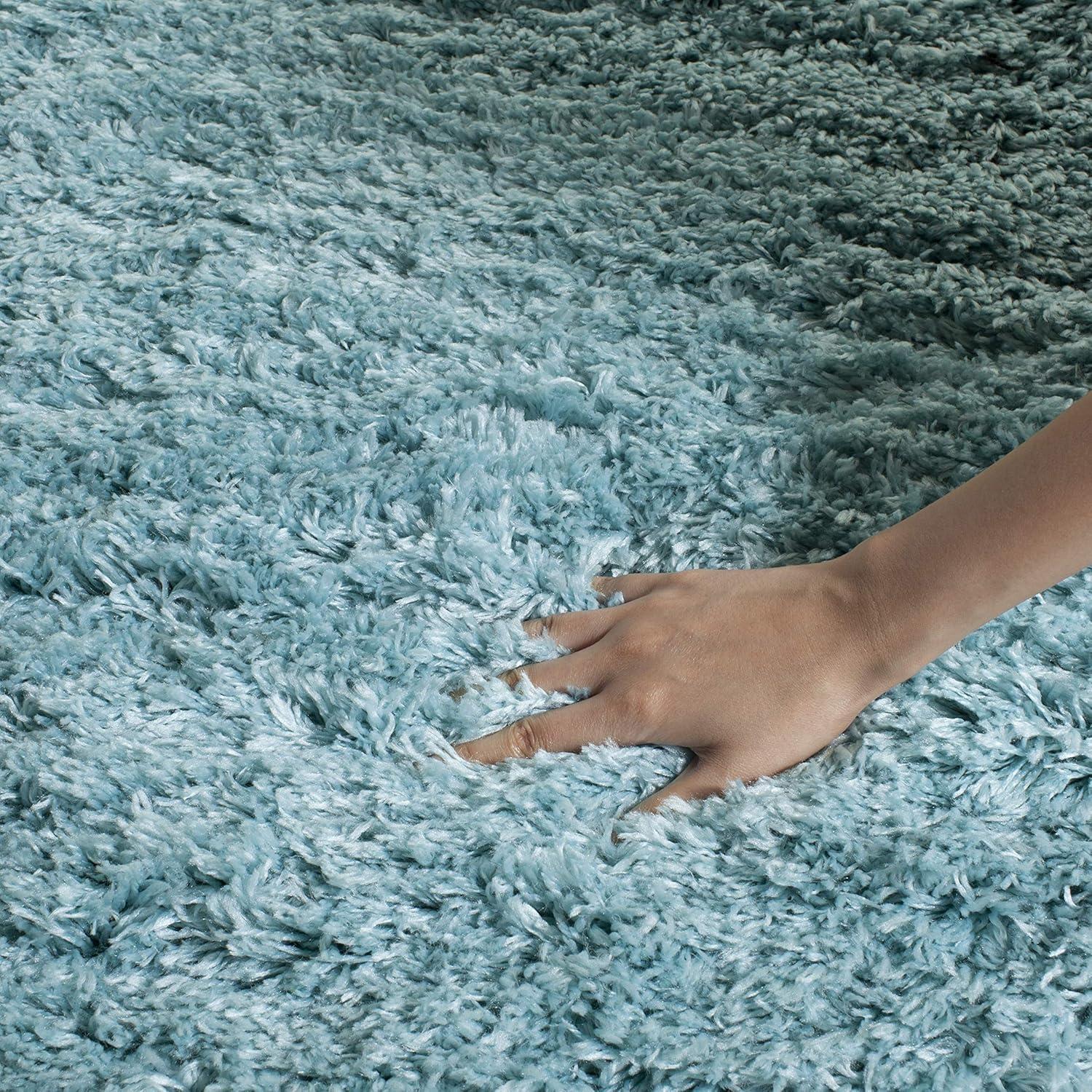 image:imageSAFAVIEH Polar Shag Collection Area Rug 51 x 76 Light Turquoise Solid Glam Design NonShedding amp Easy Care 3inch Thick Ideal for High Traffic Areas in Living Room Bedroom PSG800TLight Turquoise