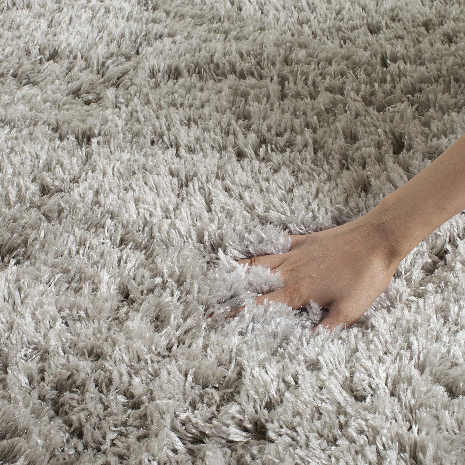 image:imageSAFAVIEH Polar Shag Collection Area Rug 51 x 76 Light Turquoise Solid Glam Design NonShedding amp Easy Care 3inch Thick Ideal for High Traffic Areas in Living Room Bedroom PSG800TSilver